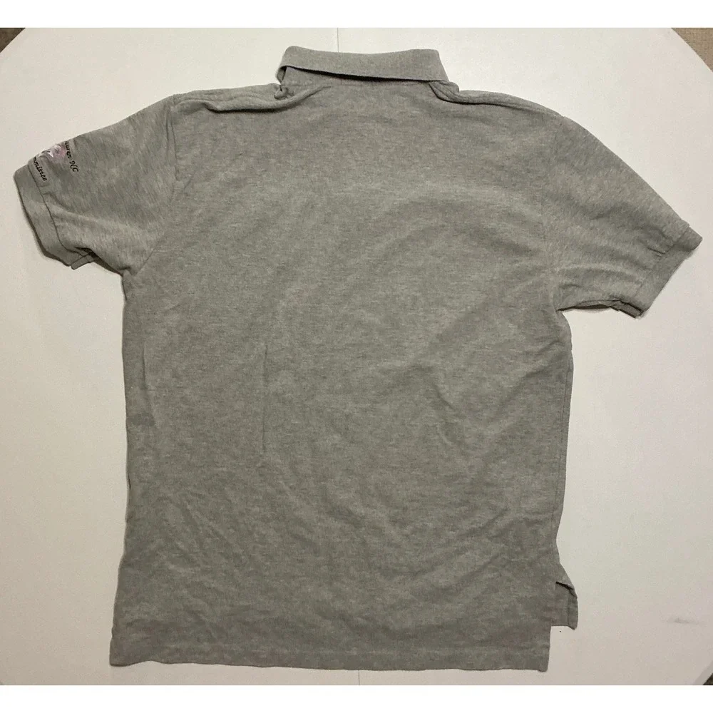 VTG Polo Ralph Lauren Big Pony Polo Shirt Mens XL Gray Short Sleeve Pique Preppy